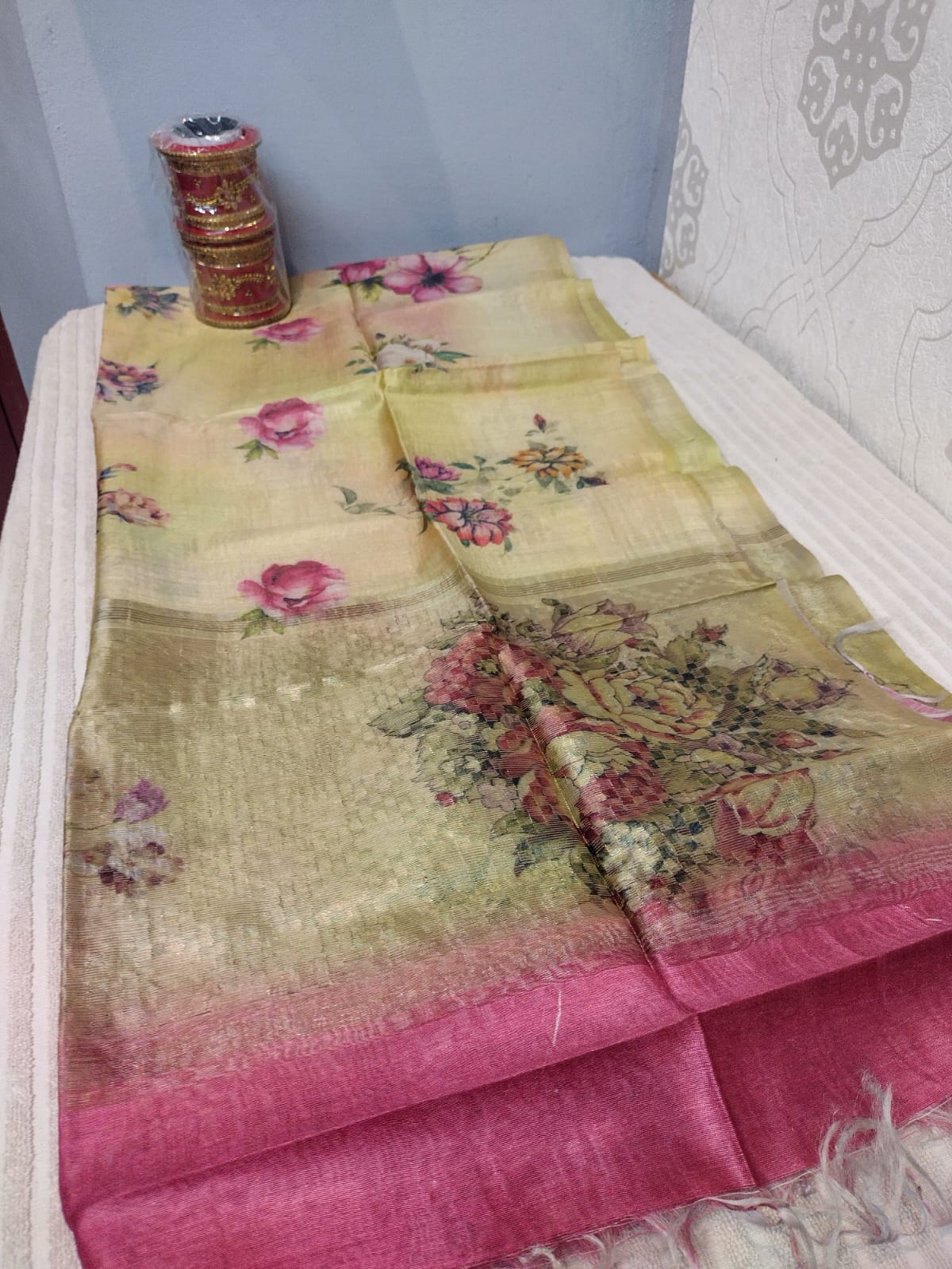 Tussar silk Dupatta Digital printed