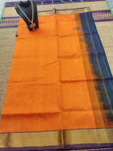 Kanjivaram silk cotton Saree turmeric yellow butta saree border in gray