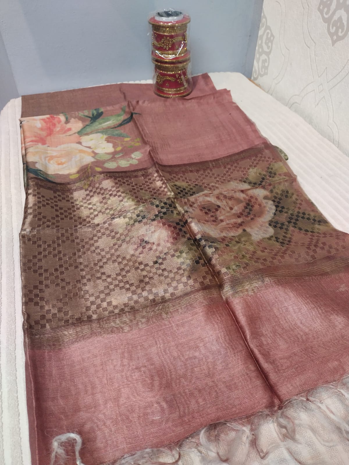 Tussar silk Dupatta Digital printed