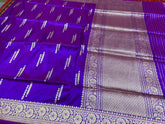 Banaras pure silk kaduwa weaving, with Sona Rupa zar ini work in purple