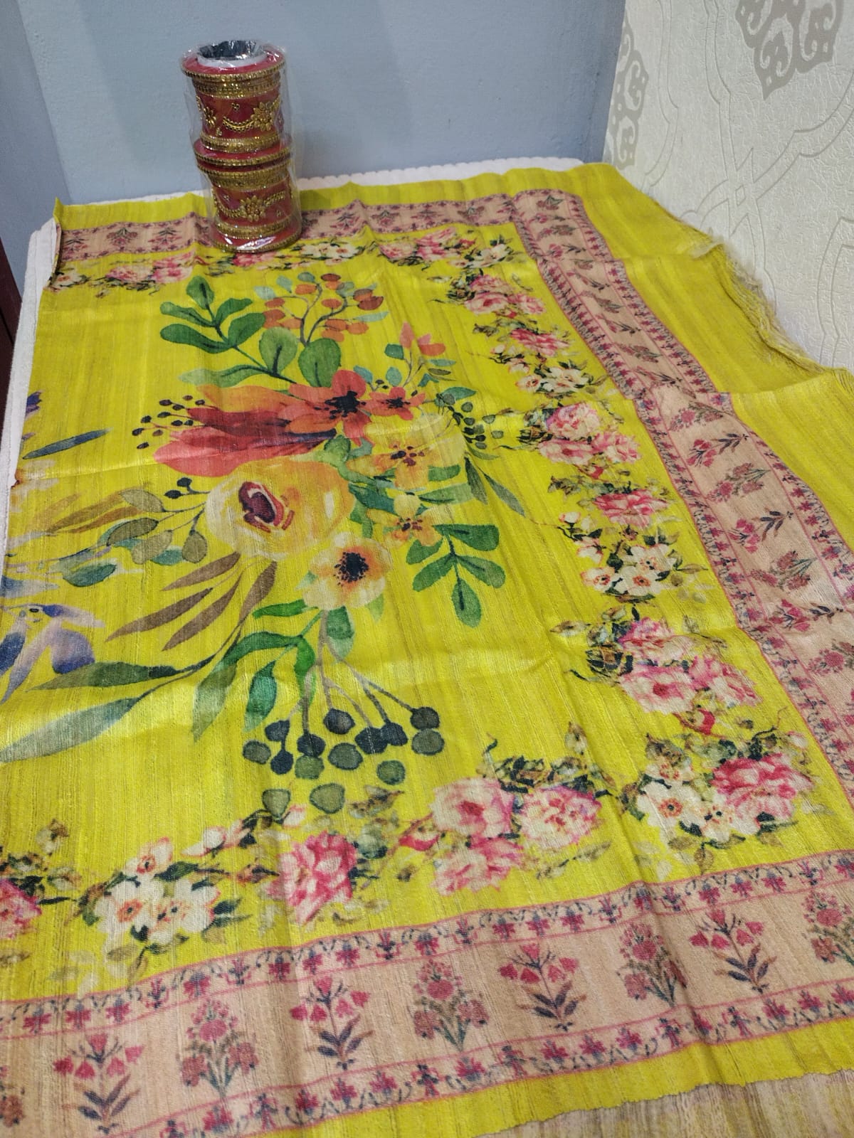 Tussar silk Dupatta Digital printed