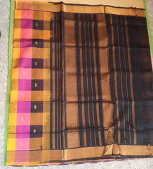 alt tag: Pure silk cotton Saree with checked palum palamum pattern Edit