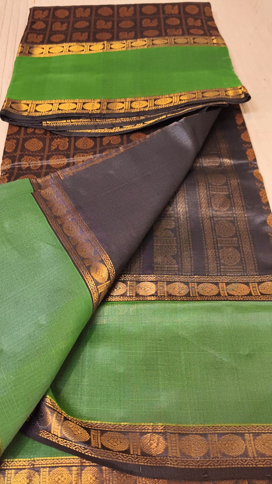 Kanji Silk Cotton Sarees / Korvai Silk Cotton Sarees