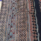 Ajrakh modal silk saree in black color flowers block printed pallu