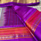 Lakshyadeepam silk cotton Saree in cream with purple color