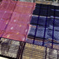 Mangalgiri silk Saree or Mangalagiri pure Pattu Saree blue with navy border