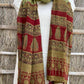 Ajrakh natural dyed pure cotton kantha stitch stole 2.1 metres